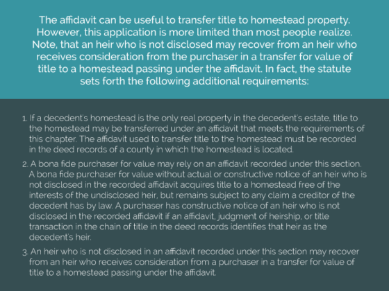 Transferring title to homestead property